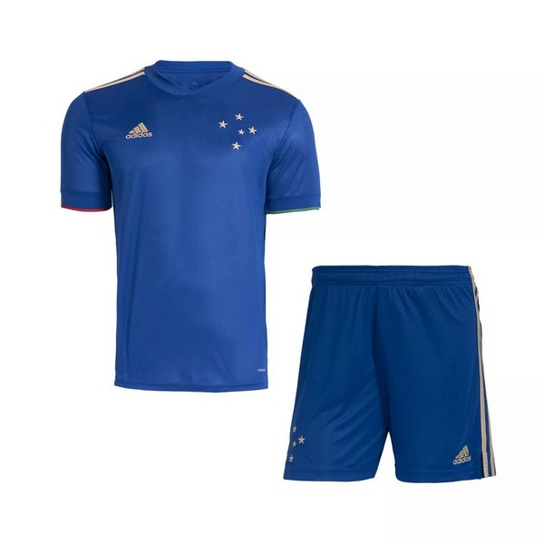 Heimtrikot Cruzeiro Kinder 2021-2022 Blau Günstige Fußballtrikots